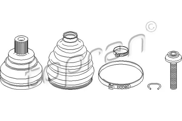 каре комплект, полуоска TOPRAN              