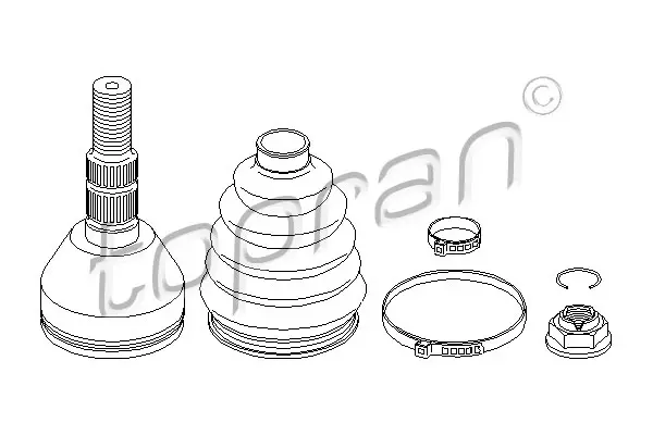 каре комплект, полуоска TOPRAN              