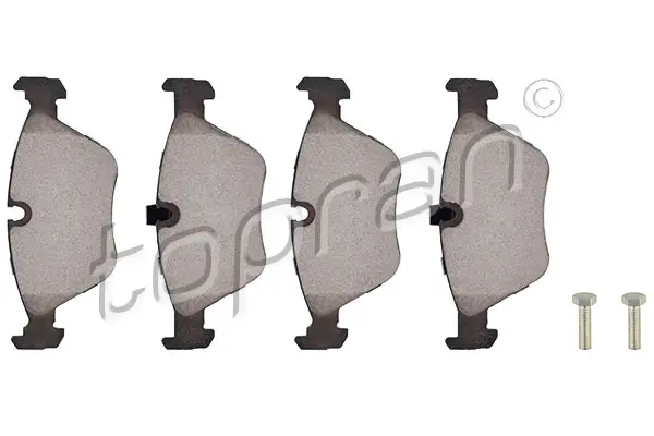 комплект спирачно феродо, дискови спирачки TOPRAN              