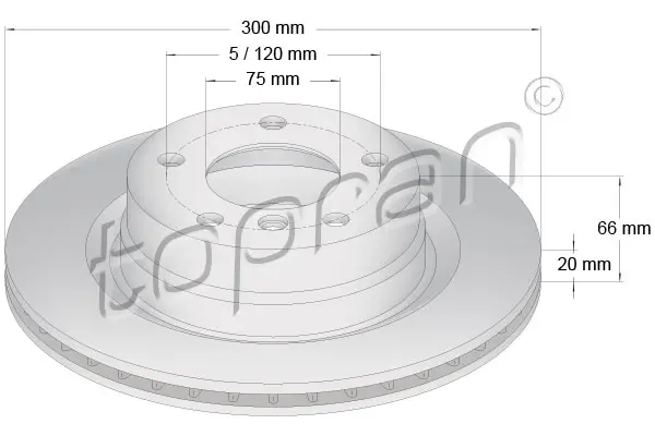 спирачен диск TOPRAN              