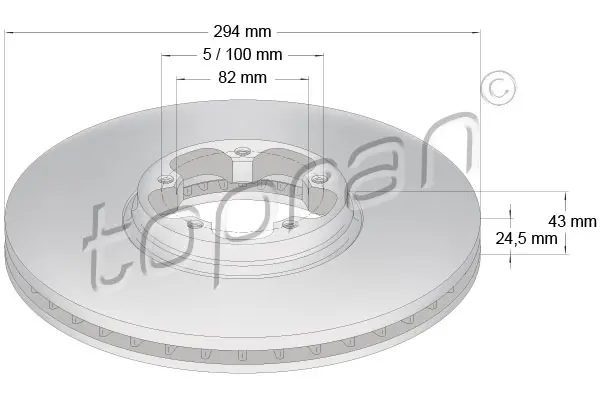 спирачен диск TOPRAN              