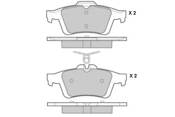 комплект спирачно феродо, дискови спирачки E.T.F.              
