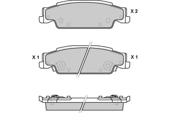 комплект спирачно феродо, дискови спирачки E.T.F.              