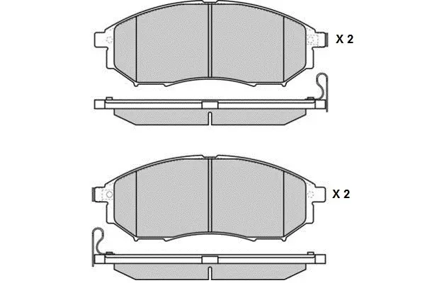комплект спирачно феродо, дискови спирачки E.T.F.              