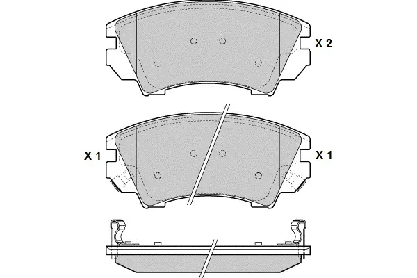 комплект спирачно феродо, дискови спирачки E.T.F.              