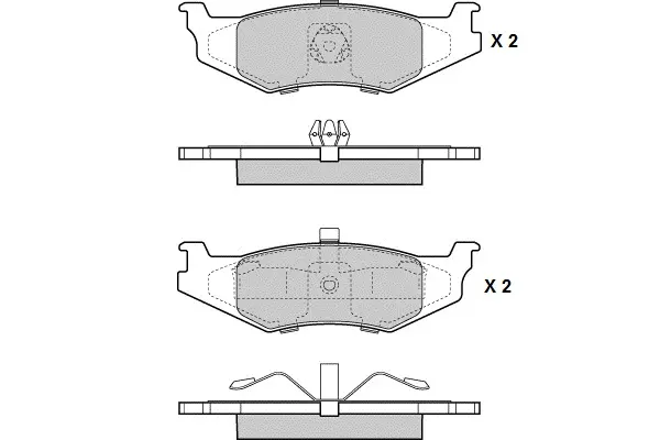комплект спирачно феродо, дискови спирачки E.T.F.              