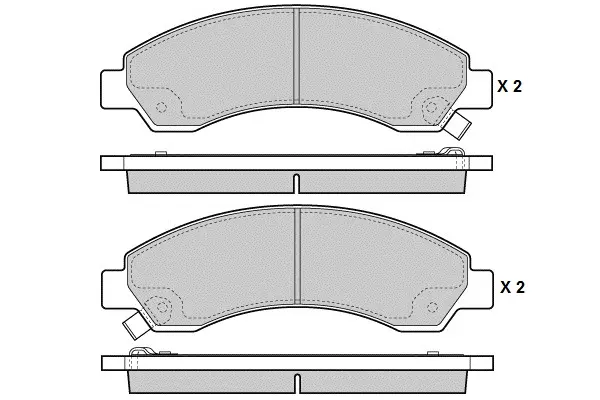 комплект спирачно феродо, дискови спирачки E.T.F.              
