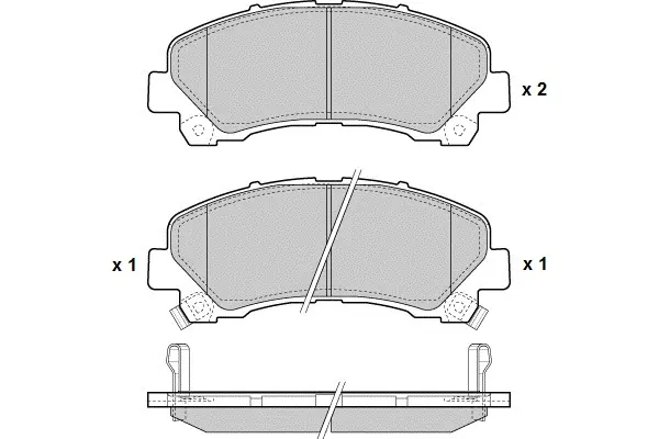 комплект спирачно феродо, дискови спирачки E.T.F.              