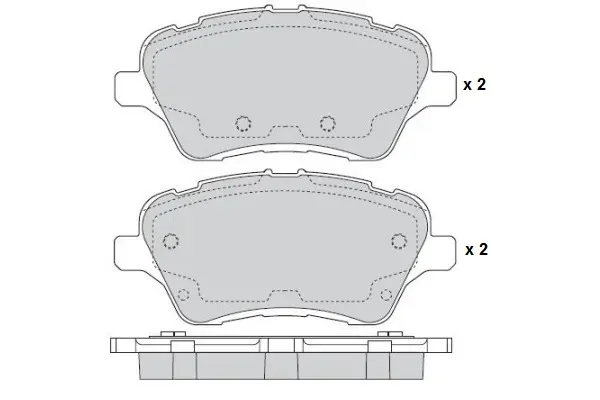 комплект спирачно феродо, дискови спирачки E.T.F.              