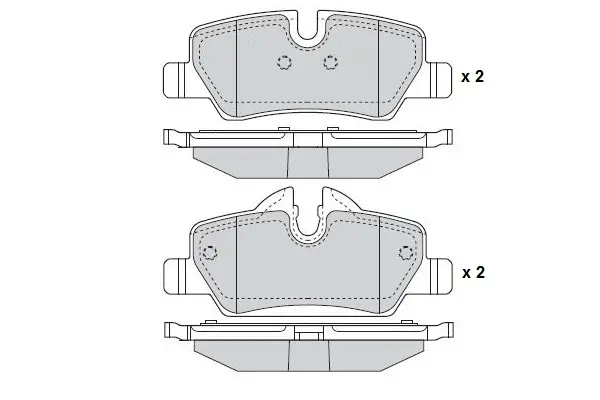 комплект спирачно феродо, дискови спирачки E.T.F.              