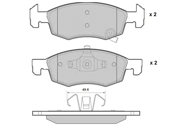 комплект спирачно феродо, дискови спирачки E.T.F.              