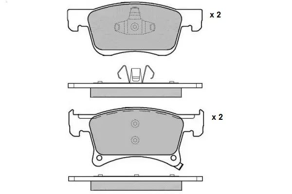 комплект спирачно феродо, дискови спирачки E.T.F.              
