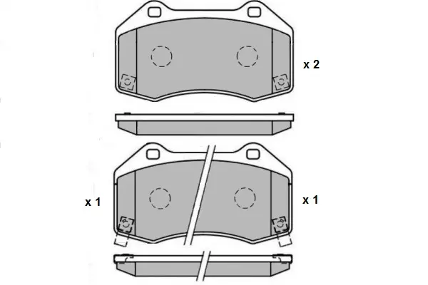 комплект спирачно феродо, дискови спирачки E.T.F.              