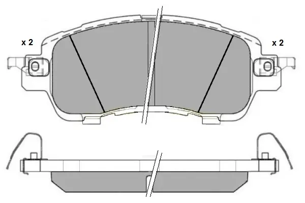 комплект спирачно феродо, дискови спирачки E.T.F.              
