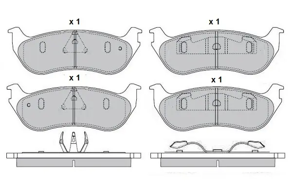 комплект спирачно феродо, дискови спирачки E.T.F.              