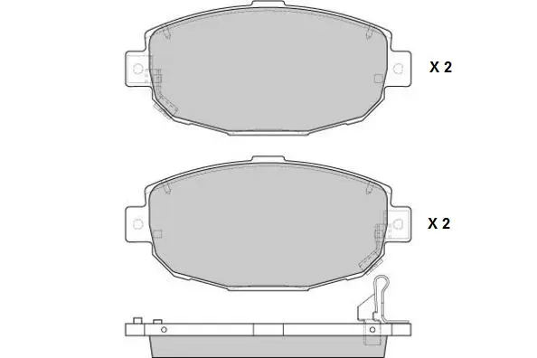 комплект спирачно феродо, дискови спирачки E.T.F.              