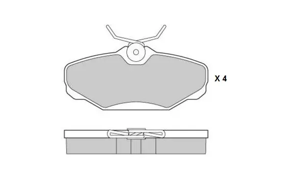 комплект спирачно феродо, дискови спирачки E.T.F.              