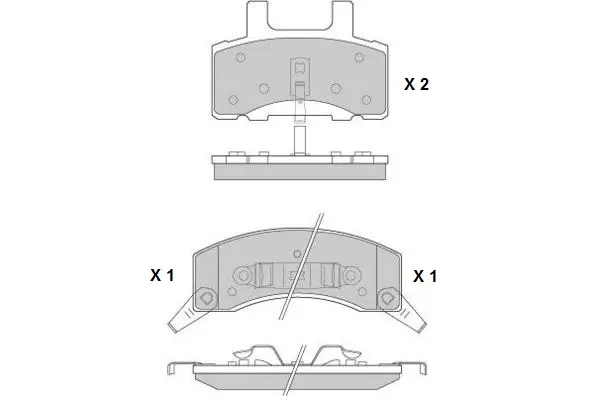 комплект спирачно феродо, дискови спирачки E.T.F.              