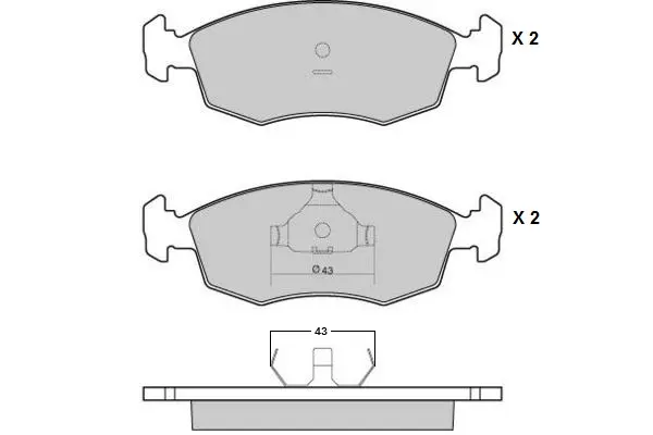 комплект спирачно феродо, дискови спирачки E.T.F.              