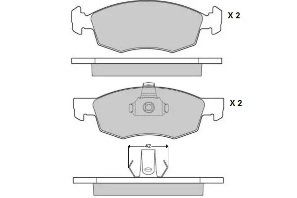 комплект спирачно феродо, дискови спирачки E.T.F.              