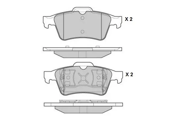 комплект спирачно феродо, дискови спирачки E.T.F.              