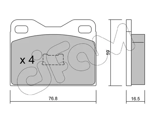 комплект спирачно феродо, дискови спирачки CIFAM               