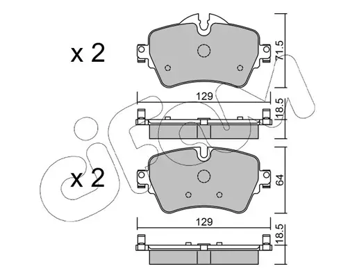 комплект спирачно феродо, дискови спирачки CIFAM               