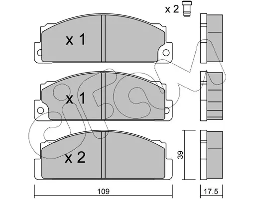 комплект спирачно феродо, дискови спирачки CIFAM               