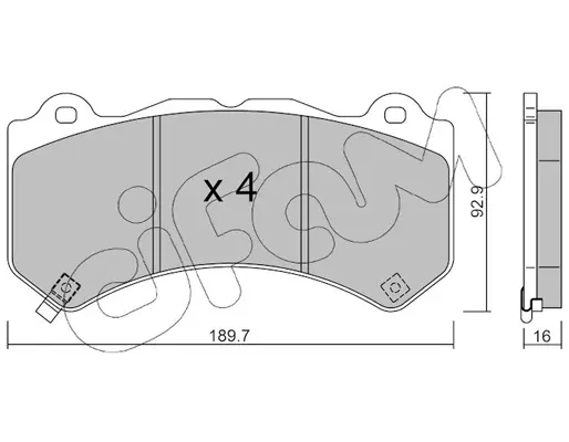 комплект спирачно феродо, дискови спирачки CIFAM               