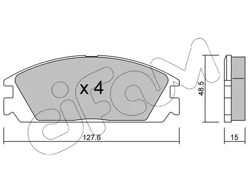 комплект спирачно феродо, дискови спирачки CIFAM               