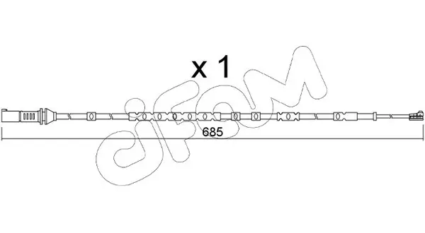 предупредителен контактен сензор, износване на накладките CIFAM               