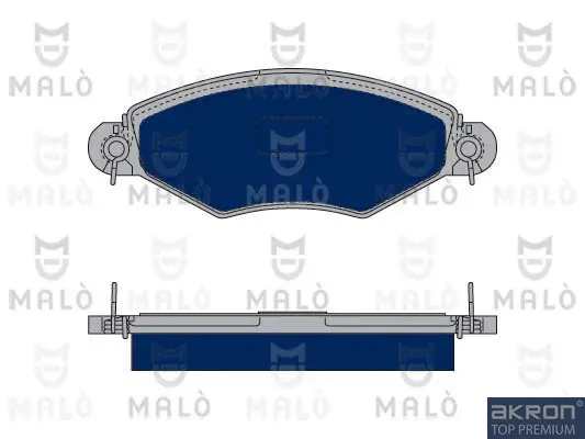 комплект спирачно феродо, дискови спирачки AKRON-MALO          