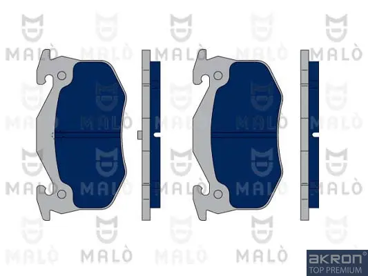 комплект спирачно феродо, дискови спирачки AKRON-MALO          