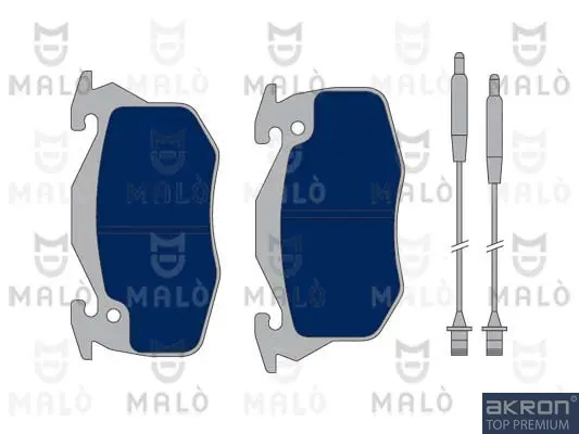 комплект спирачно феродо, дискови спирачки AKRON-MALO          