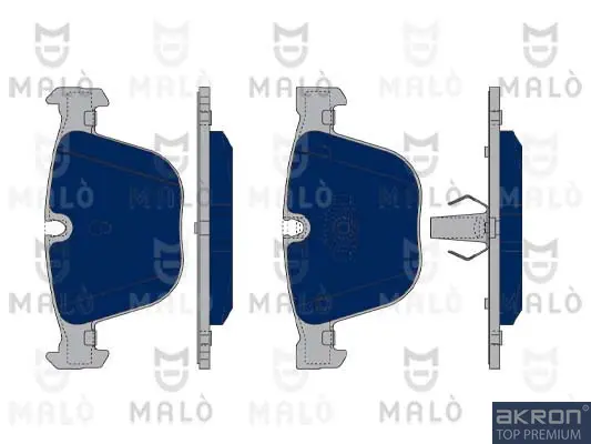комплект спирачно феродо, дискови спирачки AKRON-MALO          