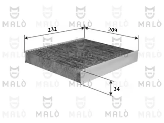 Филтър купе (поленов филтър) AKRON-MALO          