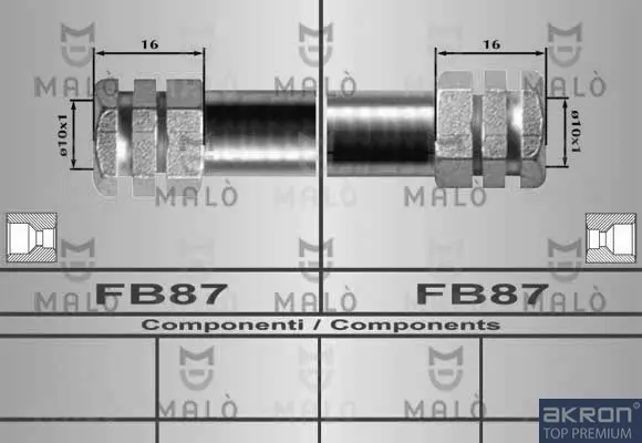 спирачен маркуч AKRON-MALO          