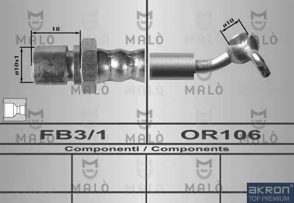 спирачен маркуч AKRON-MALO          