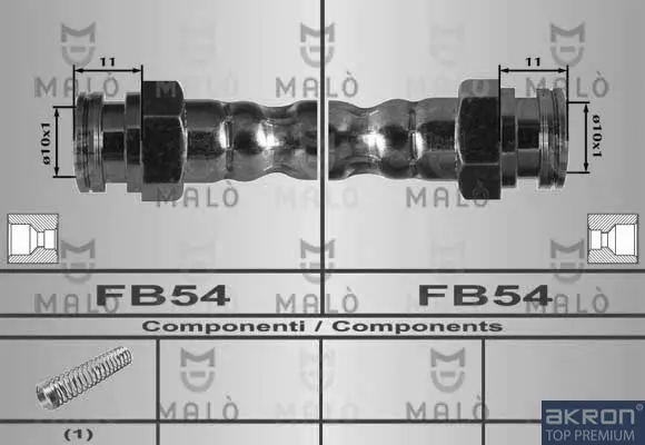 Спирачни маркучи за HYUNDAI TRAJET (FO) 2.7 V6 80516 AKRON-MALO          