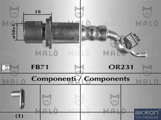 спирачен маркуч AKRON-MALO          