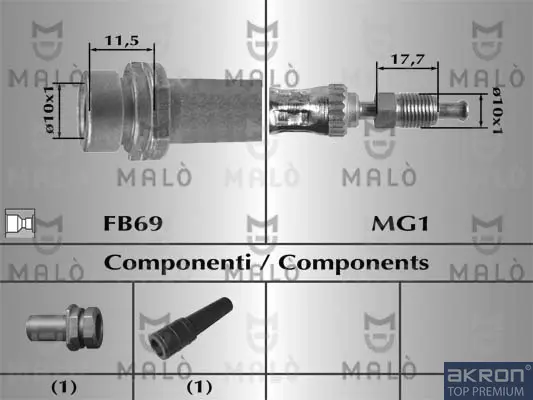 спирачен маркуч AKRON-MALO          