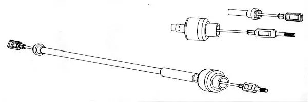 въжен механизъм, задействане на съединителя CEF                 