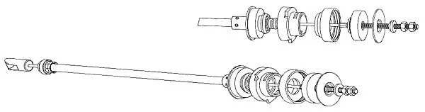 въжен механизъм, задействане на съединителя CEF                 