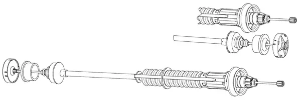 въжен механизъм, задействане на съединителя CEF                 