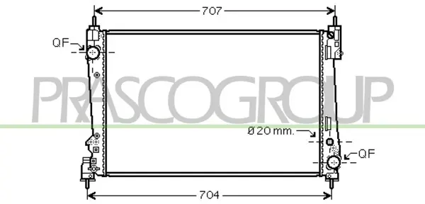 радиатор, охлаждане на двигателя PRASCO              