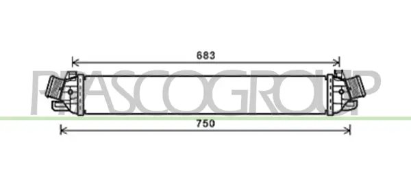 интеркулер (охладител за въздуха на турбината) PRASCO              