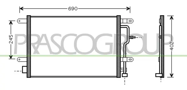 кондензатор, климатизация PRASCO              