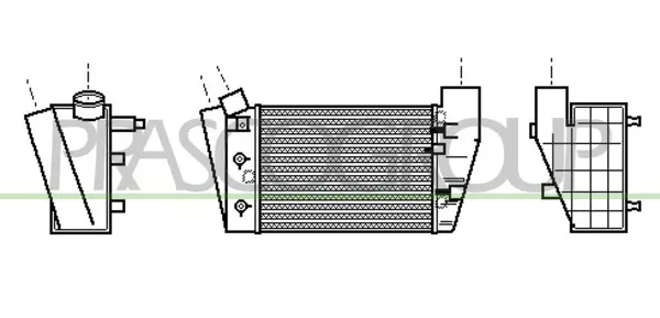 интеркулер (охладител за въздуха на турбината) PRASCO              