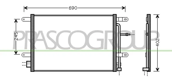 кондензатор, климатизация PRASCO              