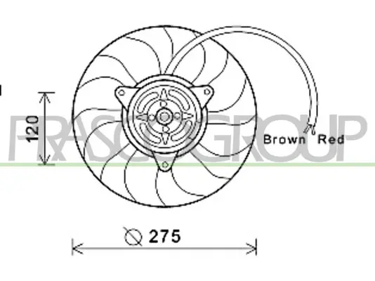 вентилатор, охлаждане на двигателя PRASCO              